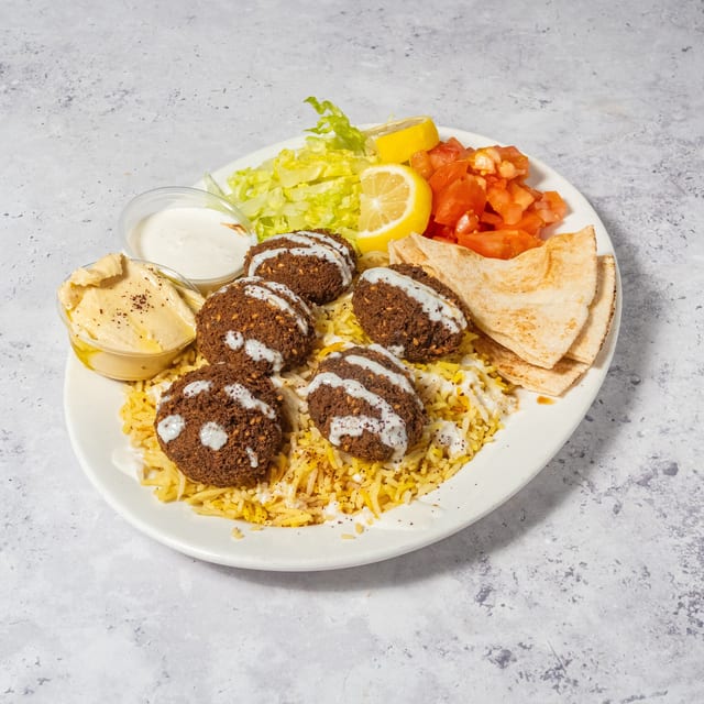 Azmi's Falafel Plate.