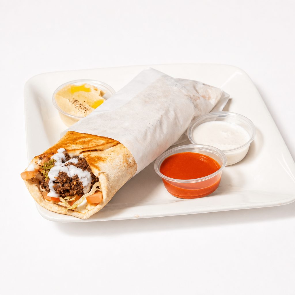 Azmi's Falafel Wrap.