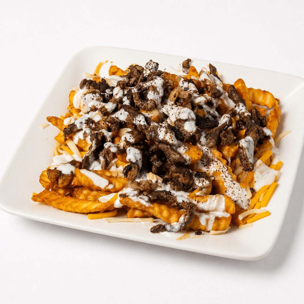 Shawarma Mix Over Fries.